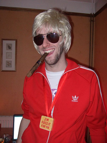 A Jimmy Savile fan smoking a cigar